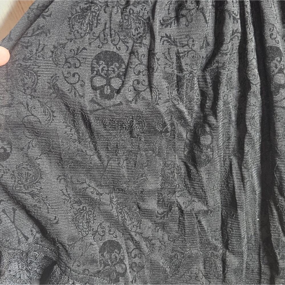 Devil Fashion Steampunk Basque Corset Top with Lace Skirt & Bustle, size M/L - Picture 4 of 10